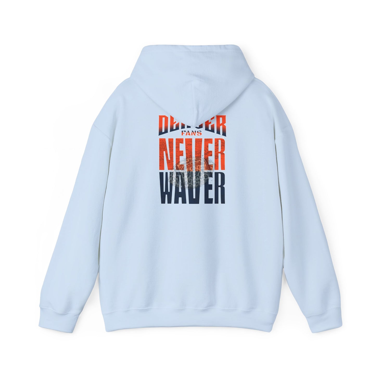 Unisex Heavy Blend™ Hooded Sweatshirt - Denver Fans Never Waver W Leopard Football Motivation - Never Waver