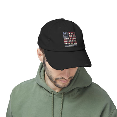 Distressed Cap - "Never Waver" Statement Hat for Everyday Style Patriotic
