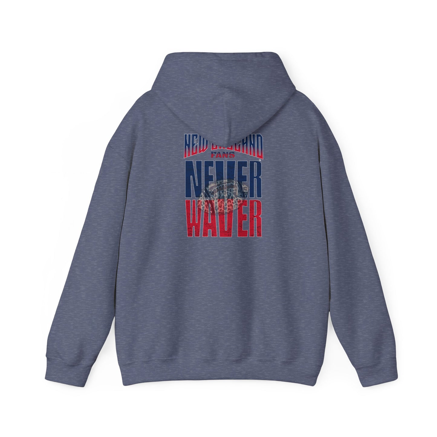 Unisex Heavy Blend™ Hooded Sweatshirt - New England Fans Never Waver w Leopard football - Never Waver