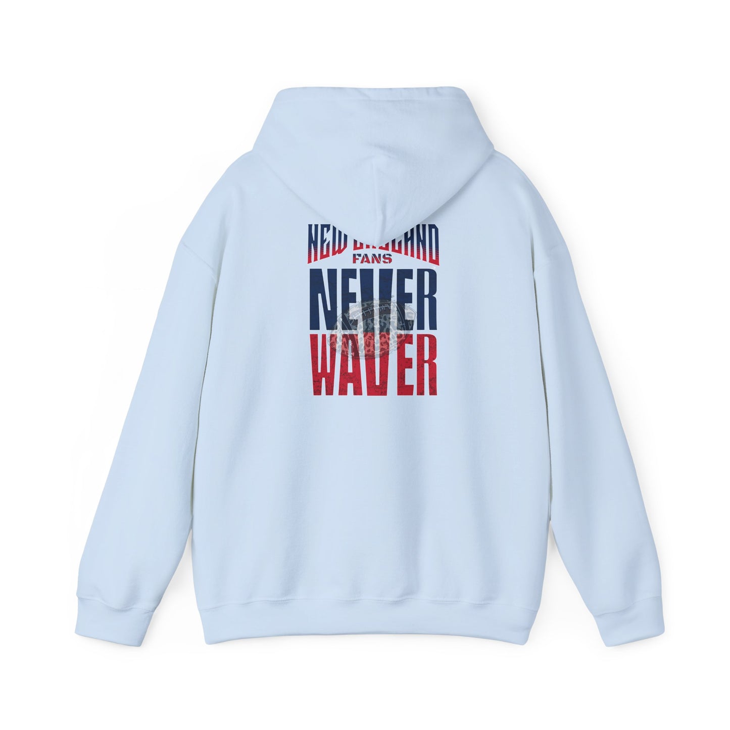 Unisex Heavy Blend™ Hooded Sweatshirt - New England Fans Never Waver w Leopard football - Never Waver