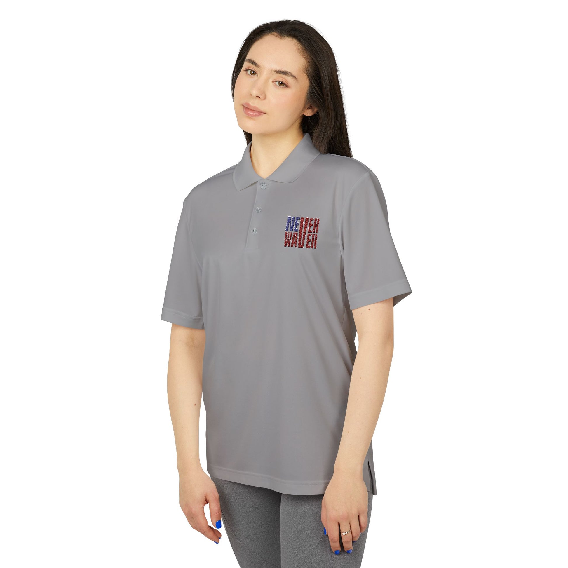 Never Waver Embroidered adidas Unisex Performance Polo - Never Waver