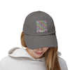 Unisex Distressed Cap - 'NEVER WAVER' Inspirational Hat for Everyday Wear Multi Color Leopard
