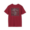 Never Waver” Jesus a bold, eye-catching design that reflects a steadfast faith and confidence in Christ. Unisex Soft style T-Shirt - Never Waver