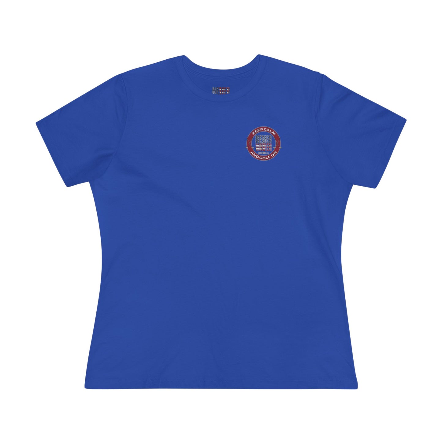Keep Calm Never Waver and Golf On Women's Cotton Tee - Never Waver