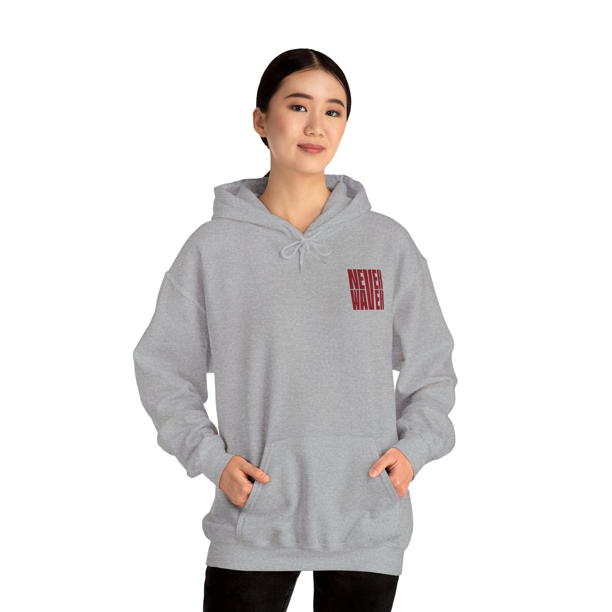 Unisex Heavy Blend™ Hoodie - 'Never Waver Just A Mom Trying Not to Raise A&&holes' - Never Waver