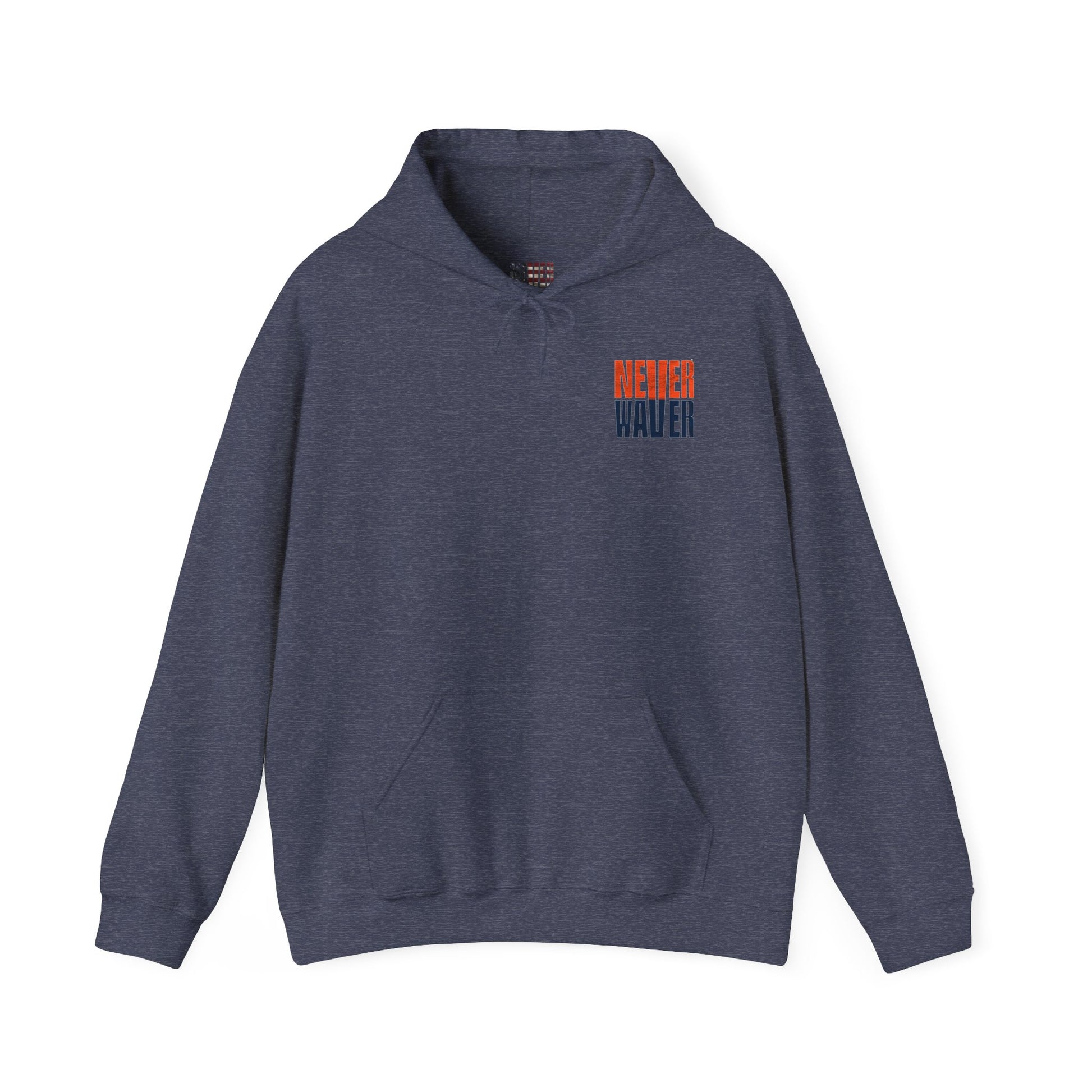Unisex Heavy Blend™ Hooded Sweatshirt - Denver Fans Never Waver W Leopard Football Motivation - Never Waver