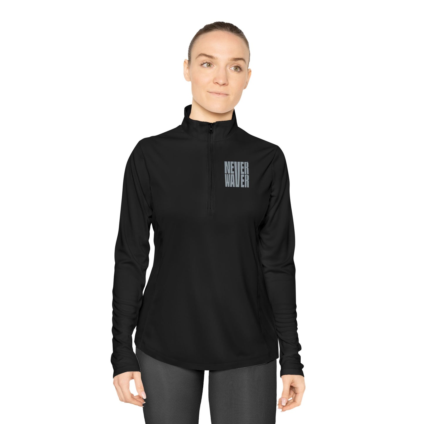 Ladies Quarter-Zip Pullover - Never Waver Activewear - Never Waver