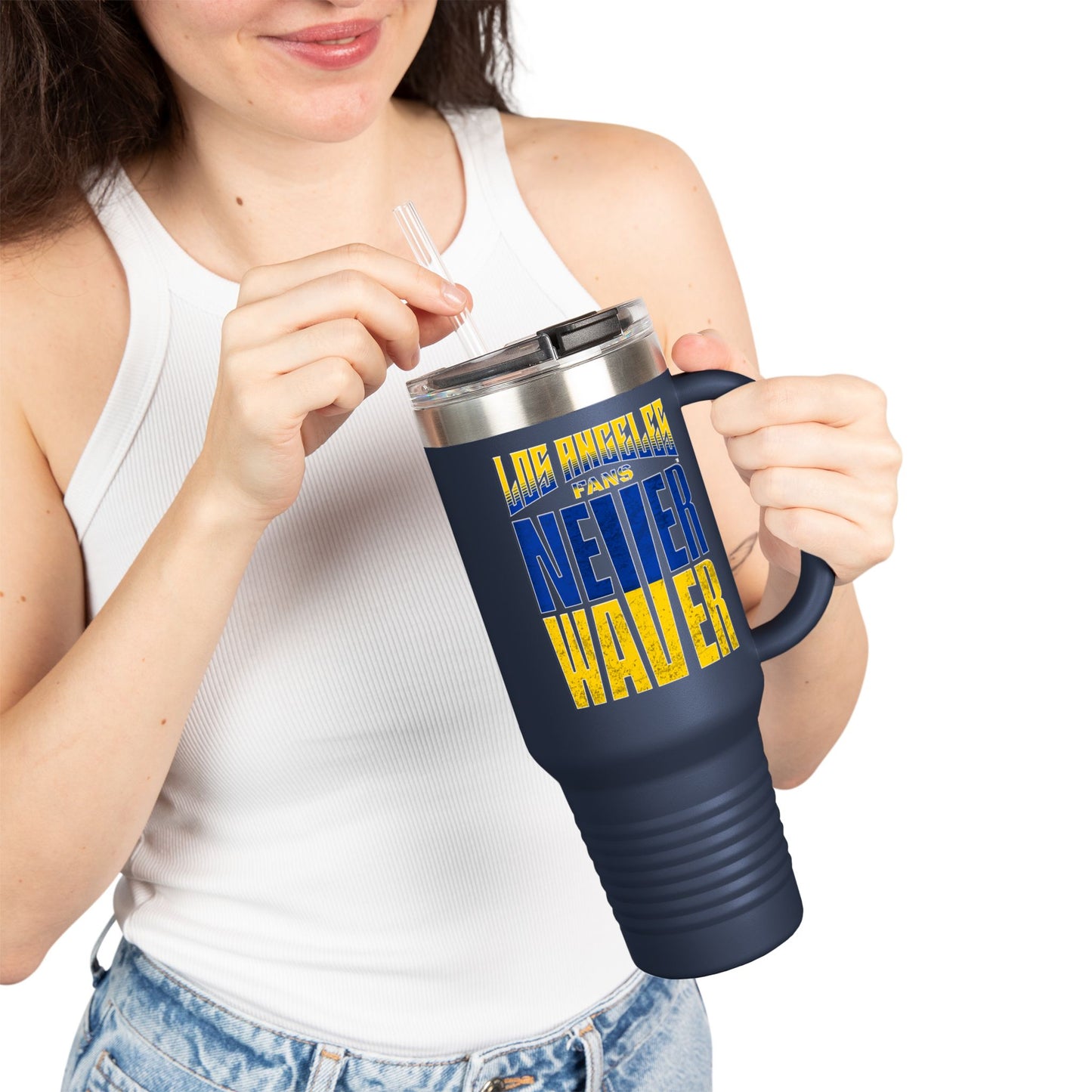 Los Angeles Fans Never Waver Insulated Travel Mug, 40oz - Never Waver