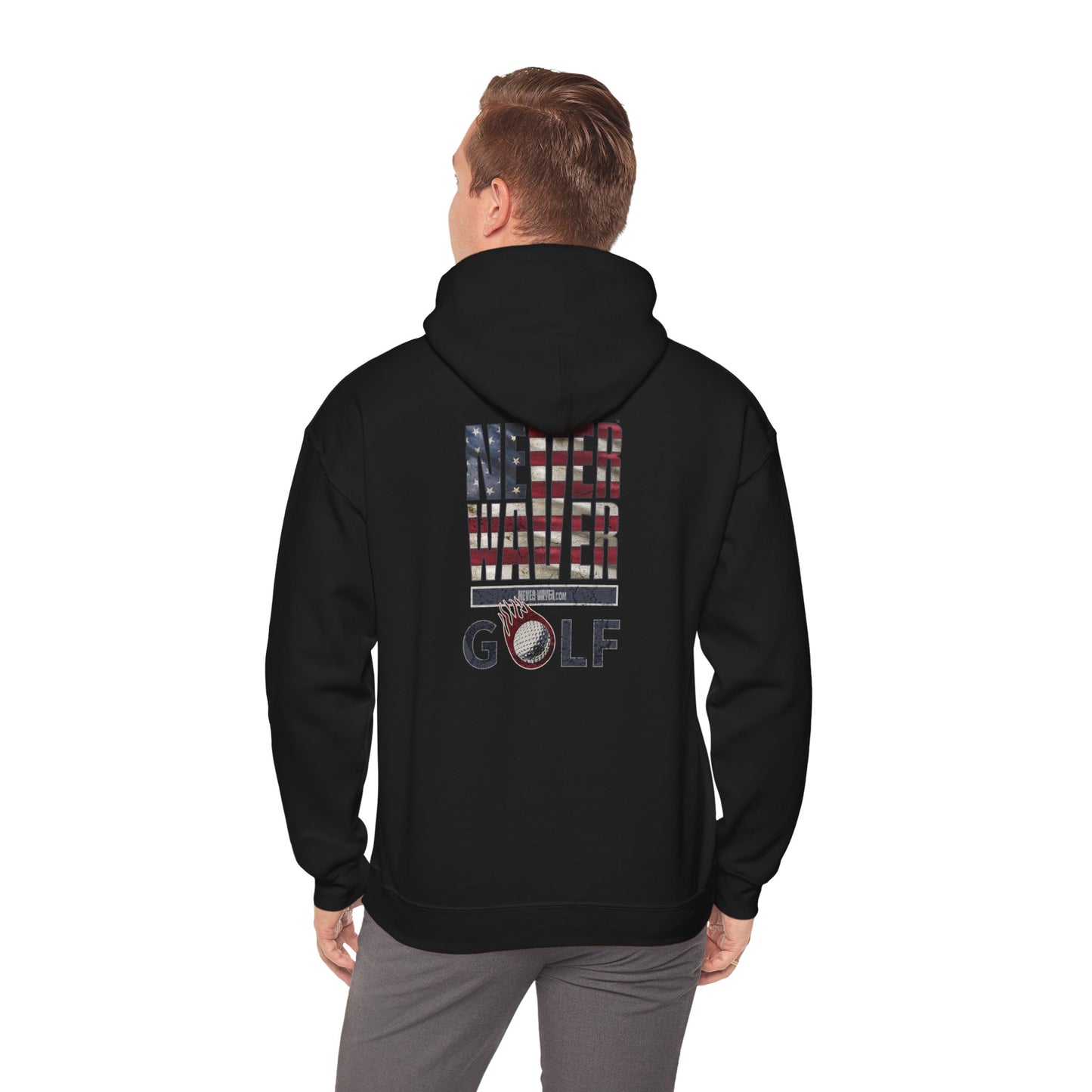 Never Waver Golf Hoodie - Unisex Heavy Blend™ Sweatshirt - Never Waver