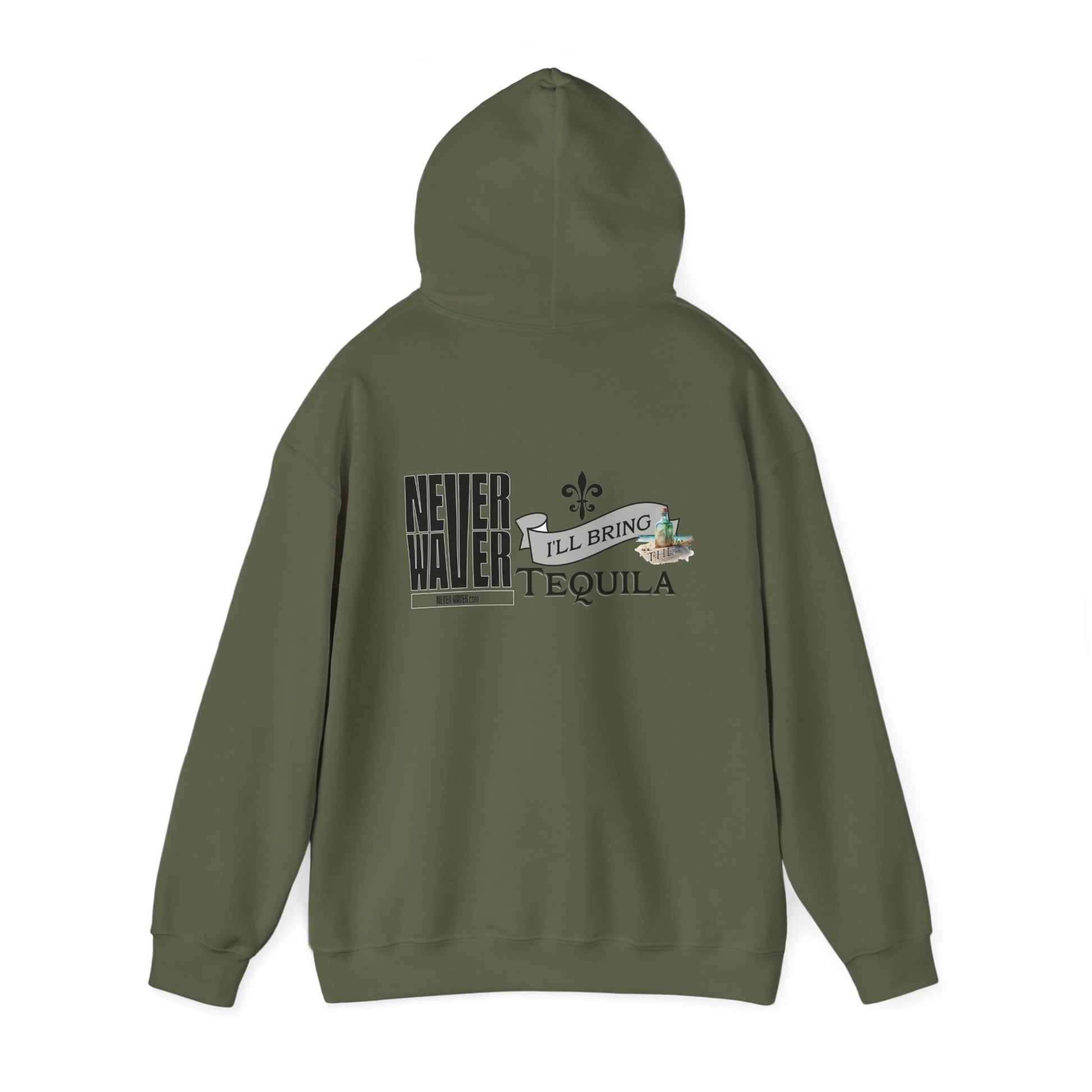 Unisex Heavy Blend™ Hooded Sweatshirt - "Never Waver I'll Bring The Tequila" Inspirational Hoodie - Never Waver