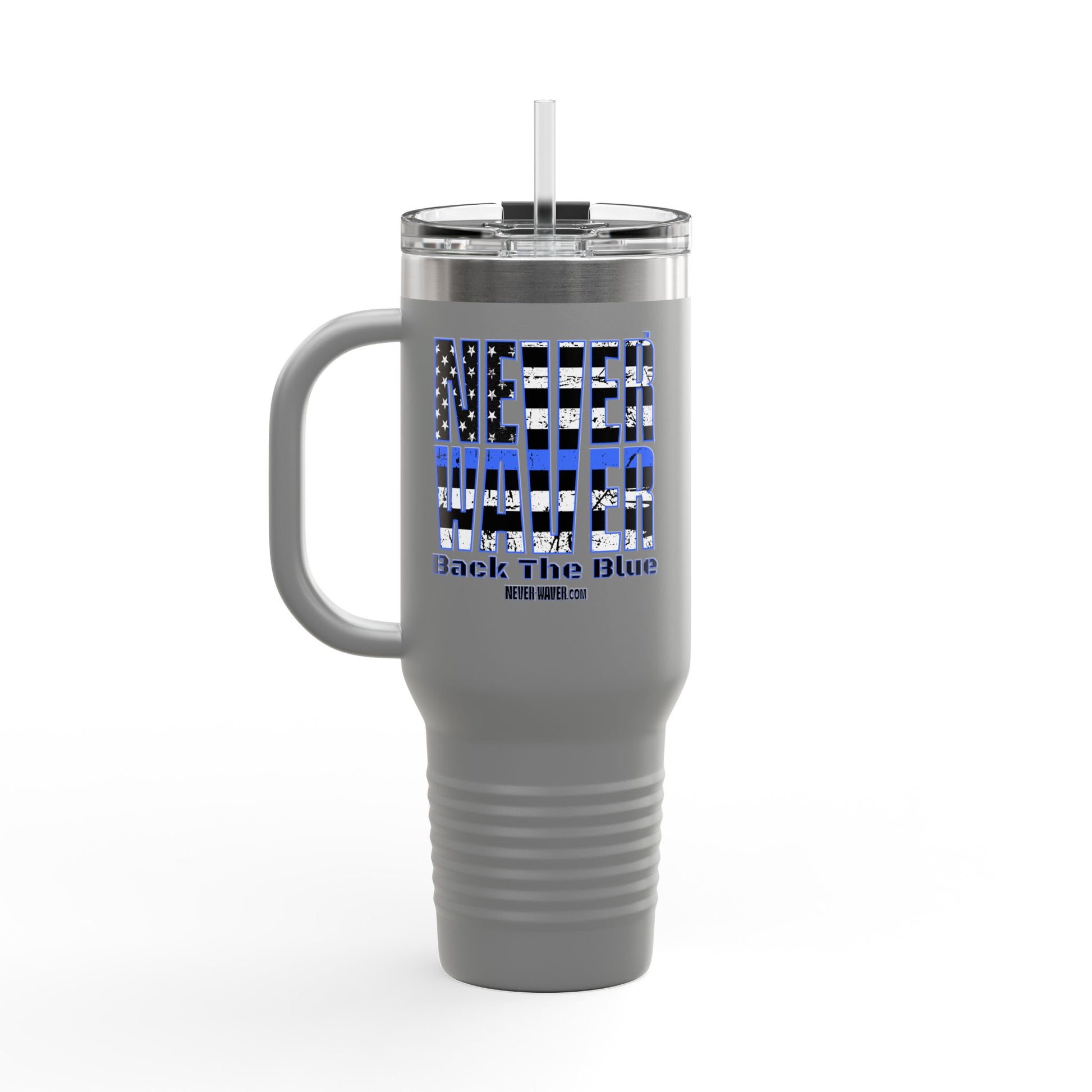 Blue Back The Blue Insulated Travel Mug Support - Never Waver