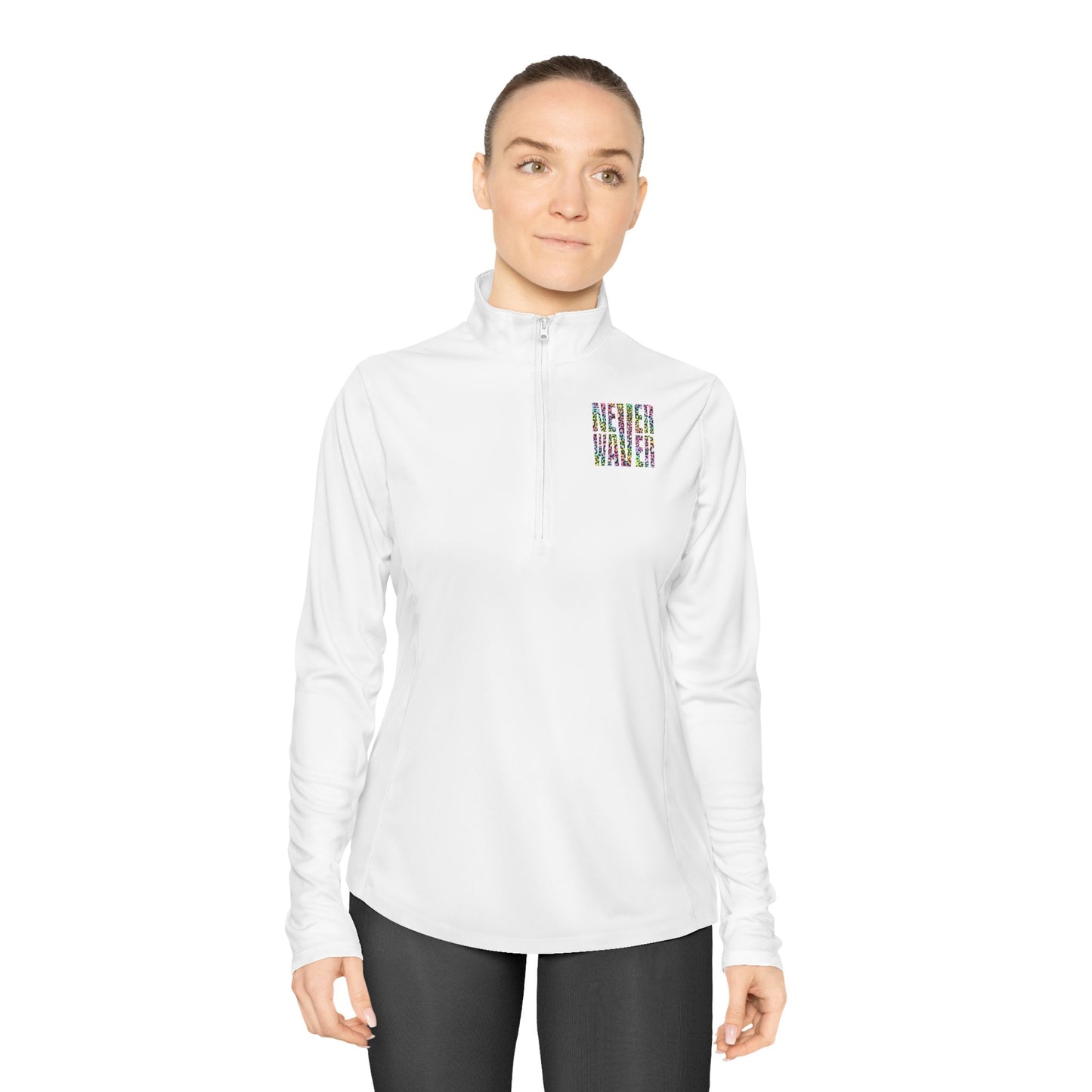 Never Waver Leopard Ladies Quarter-Zip Pullover - Never Waver