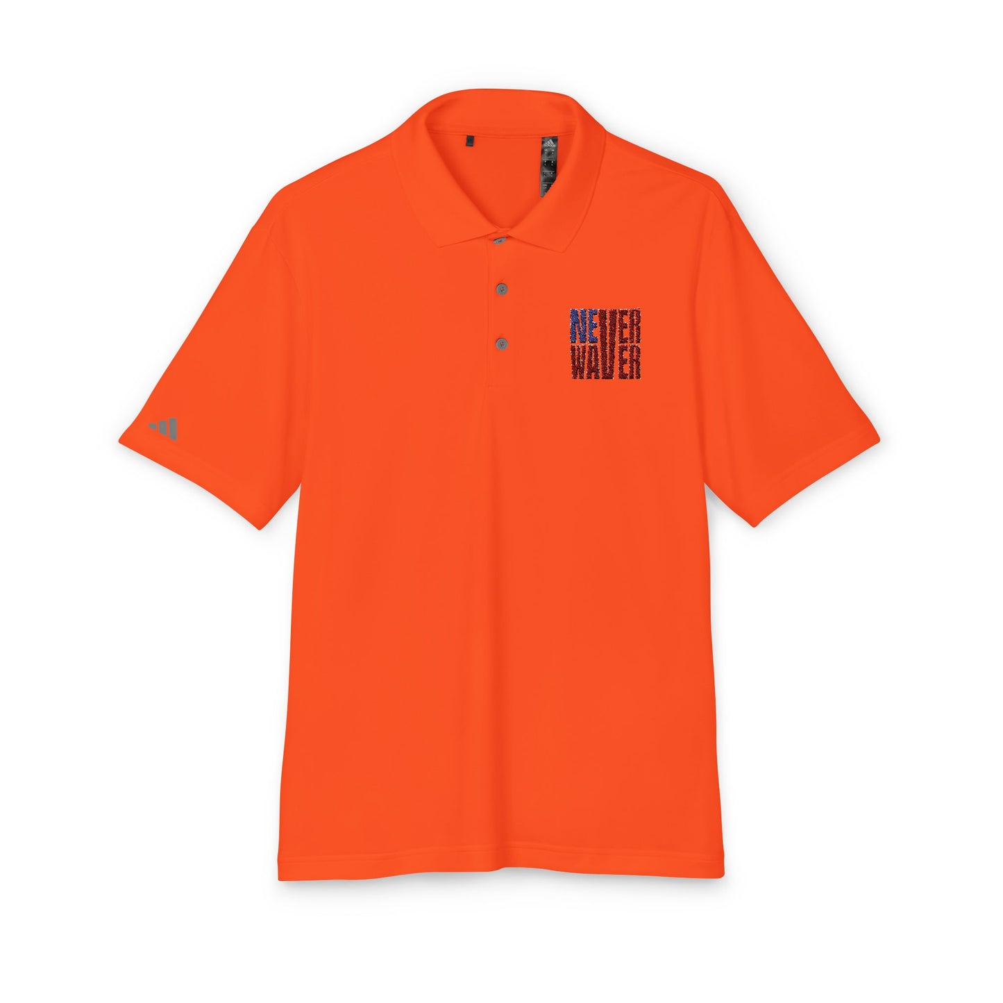 Never Waver Embroidered adidas Unisex Performance Polo - Never Waver