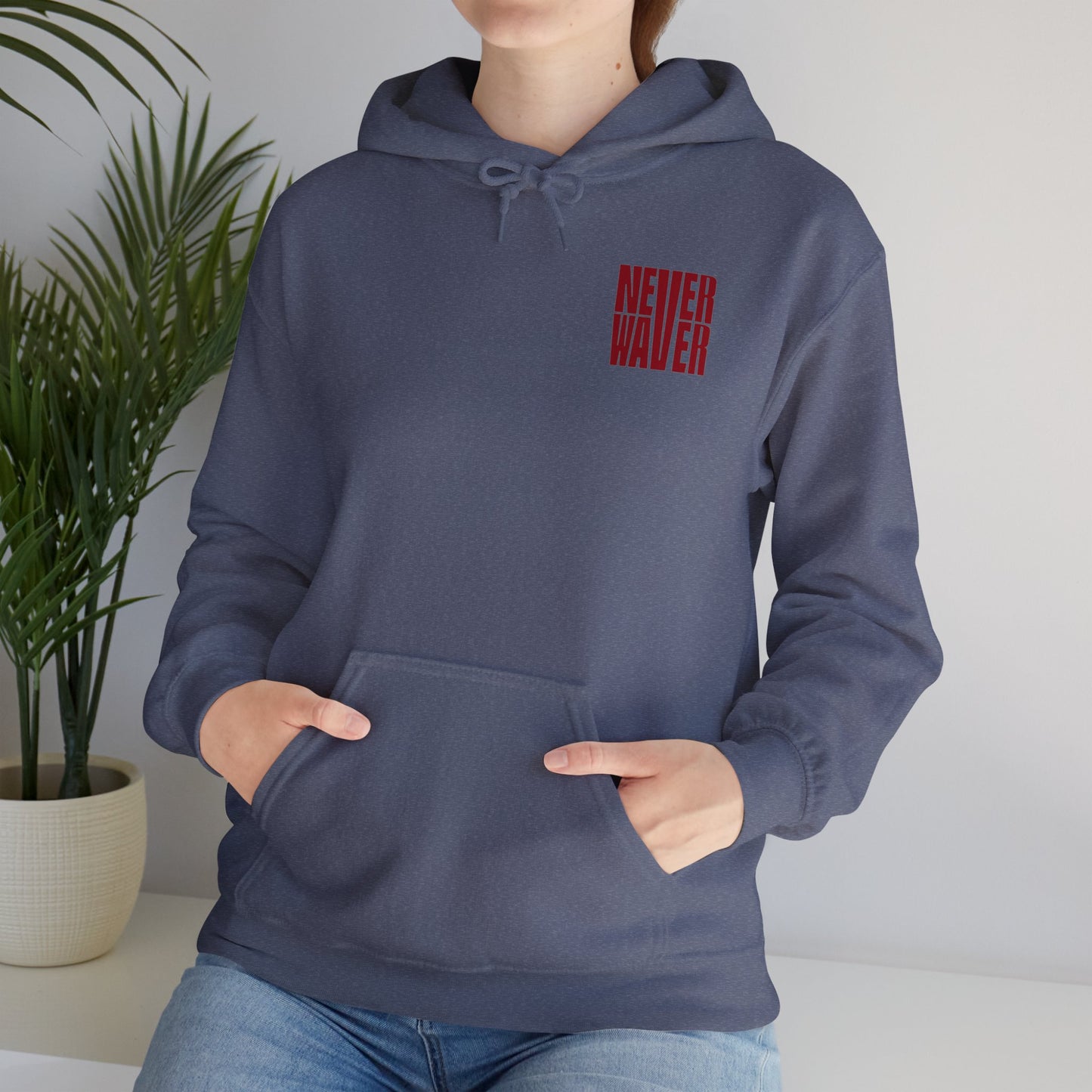 Unisex Heavy Blend™ Hoodie - 'Never Waver Just A Mom Trying Not to Raise A&&holes' - Never Waver