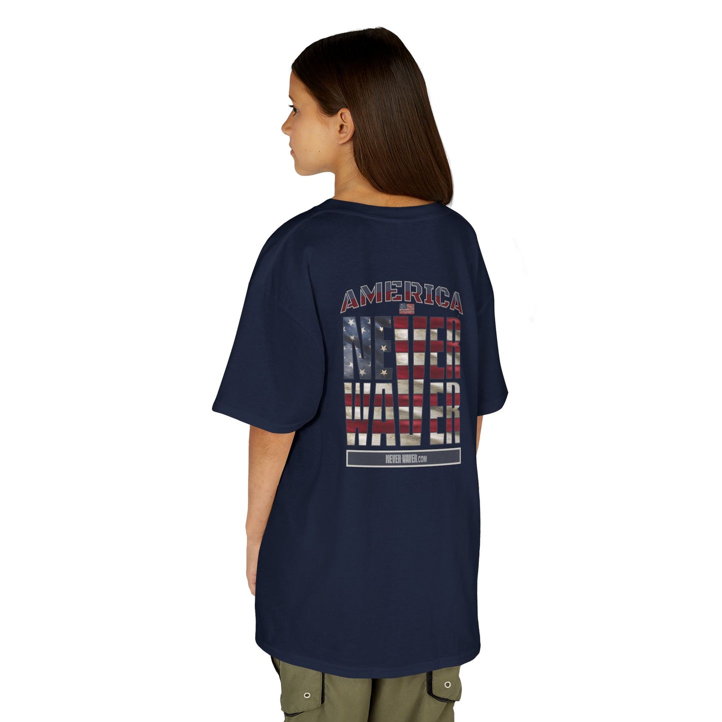 America Never Waver Kids Heavy Cotton™ Tee - Never Waver
