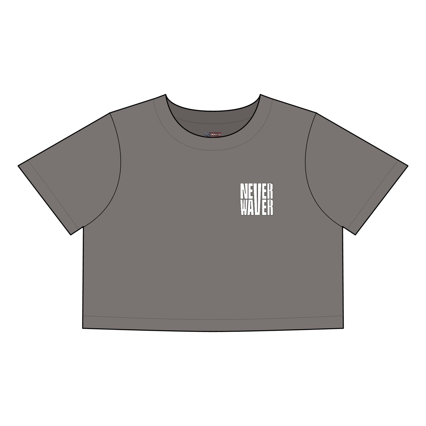Women's Never Waver Best Mom Ever Faded Crop Tee | Cute Gift for Mother's Day - Never Waver