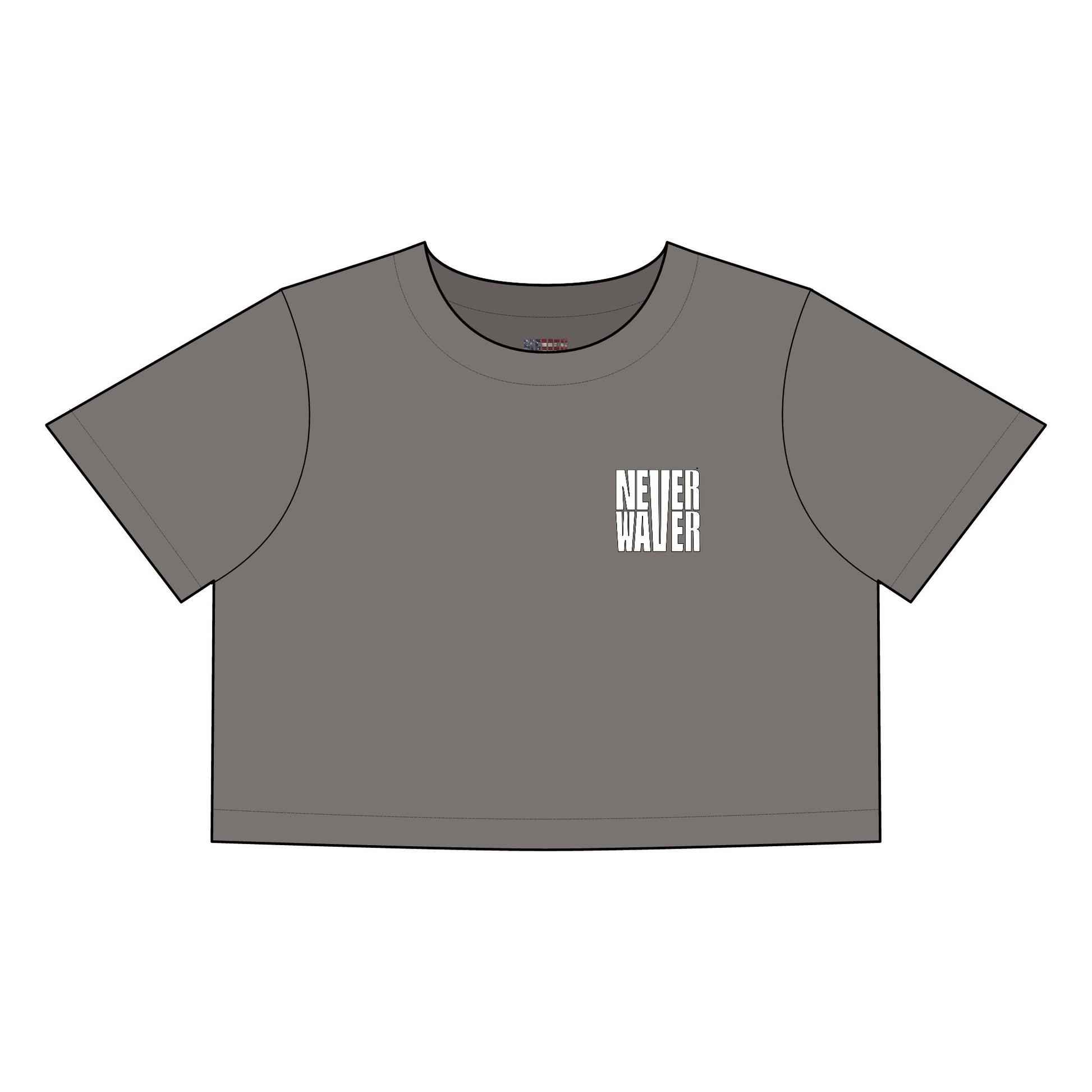 Women's Never Waver Best Mom Ever Faded Crop Tee | Cute Gift for Mother's Day - Never Waver