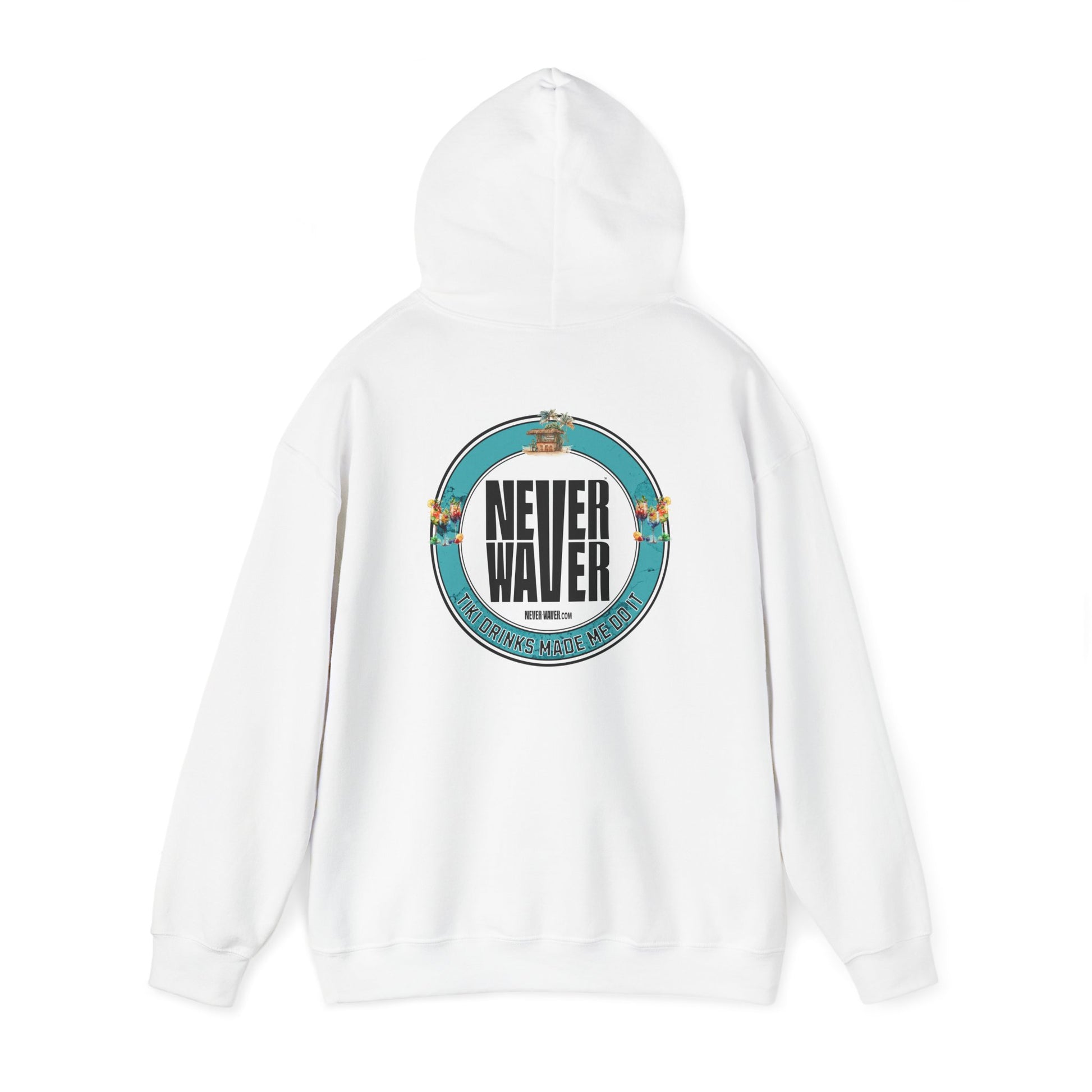 Eco-Friendly Unisex Hoodie: "Never Waver Tiki Drinks Made Me Do It? " - Never Waver