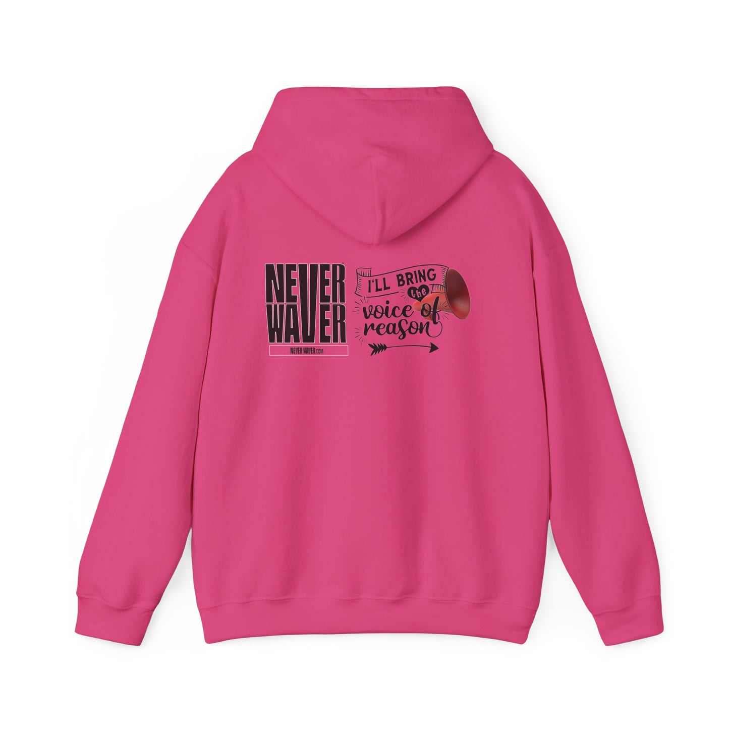 Unisex Heavy Blend™ Hooded Sweatshirt - "Never Waver I'll Bring The  Voice of Reason" Inspirational Hoodie - Never Waver