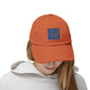 Unisex Distressed Cap - ‘NEVER WAVER’ Motivational Hat for Everyday Inspiration