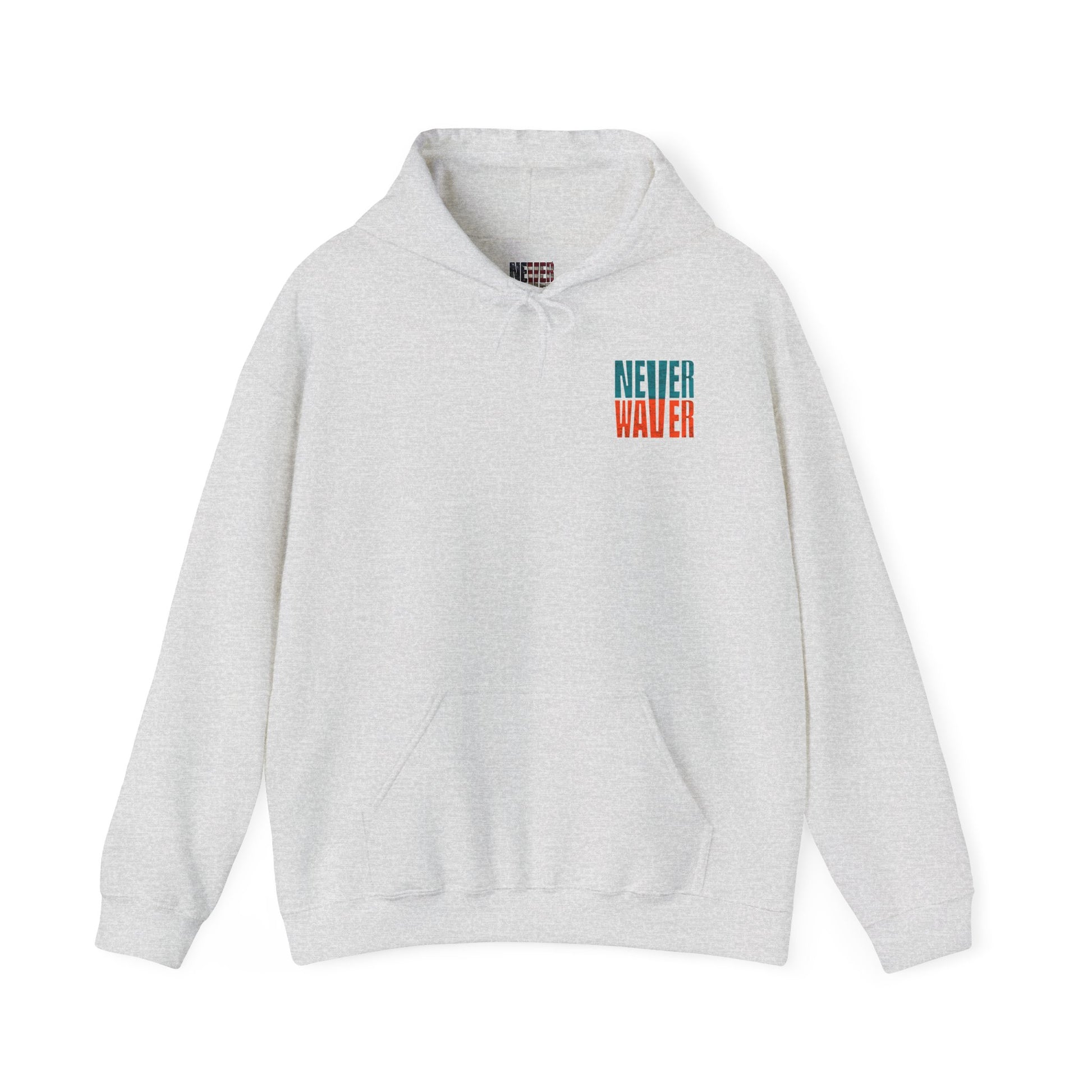 Unisex Heavy Blend™ Hooded Sweatshirt -Miami Fans  NEVER WAVER w Leopard Football | Cozy Streetwear for Every Day - Never Waver