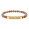 You Never Waver Bracelet Engraved Natural Stone Beaded Bracelet