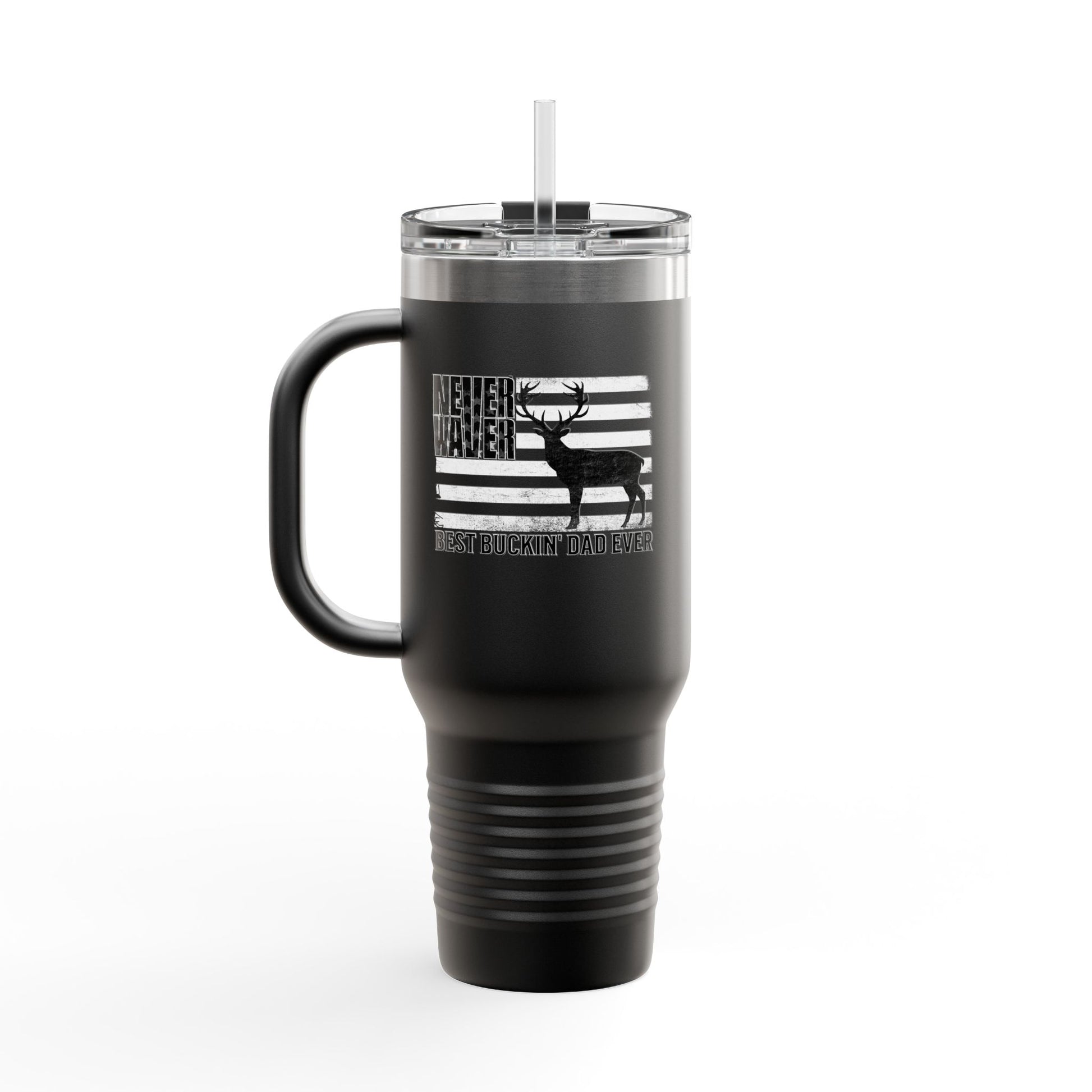 Never Waver Best Buckin' Dad Ever  Insulated Travel Mug - Never Waver