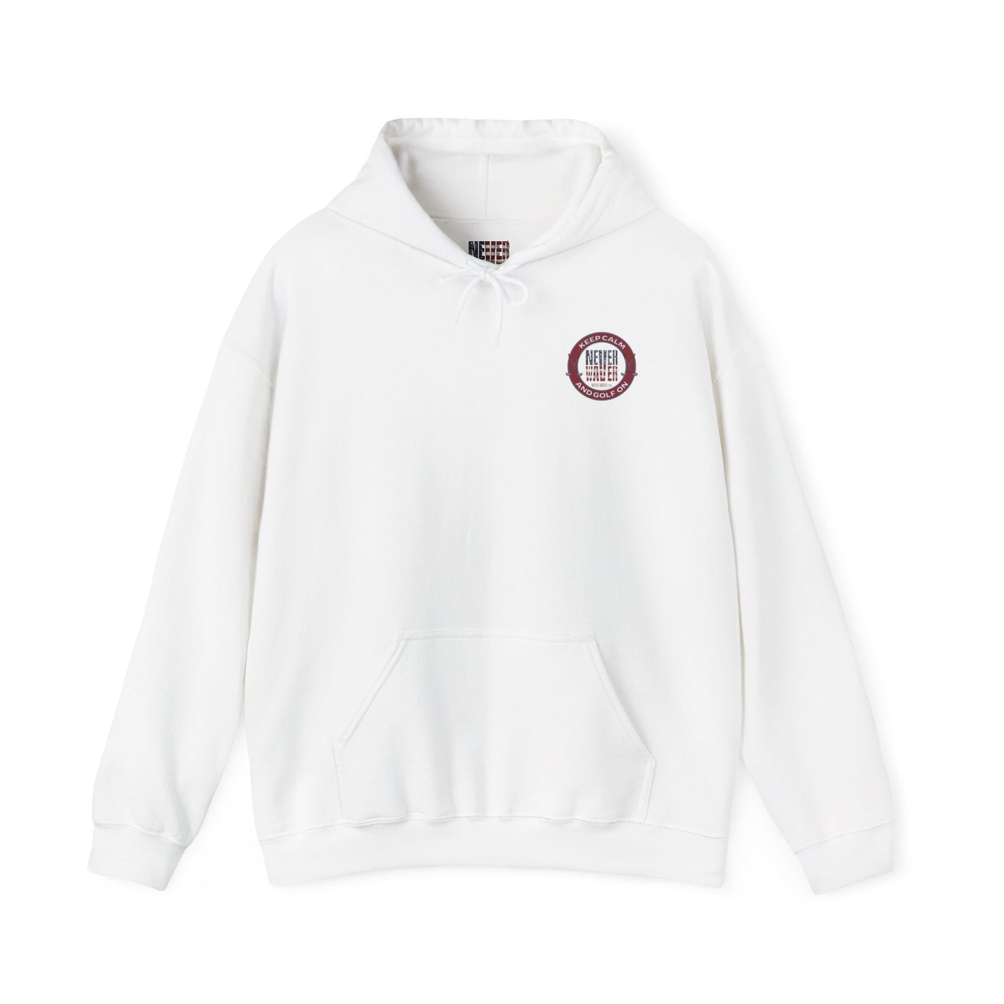 Keep Calm Never Waver and Golf On Hoodie - Unisex Heavy Blend™ Sweatshirt - Never Waver