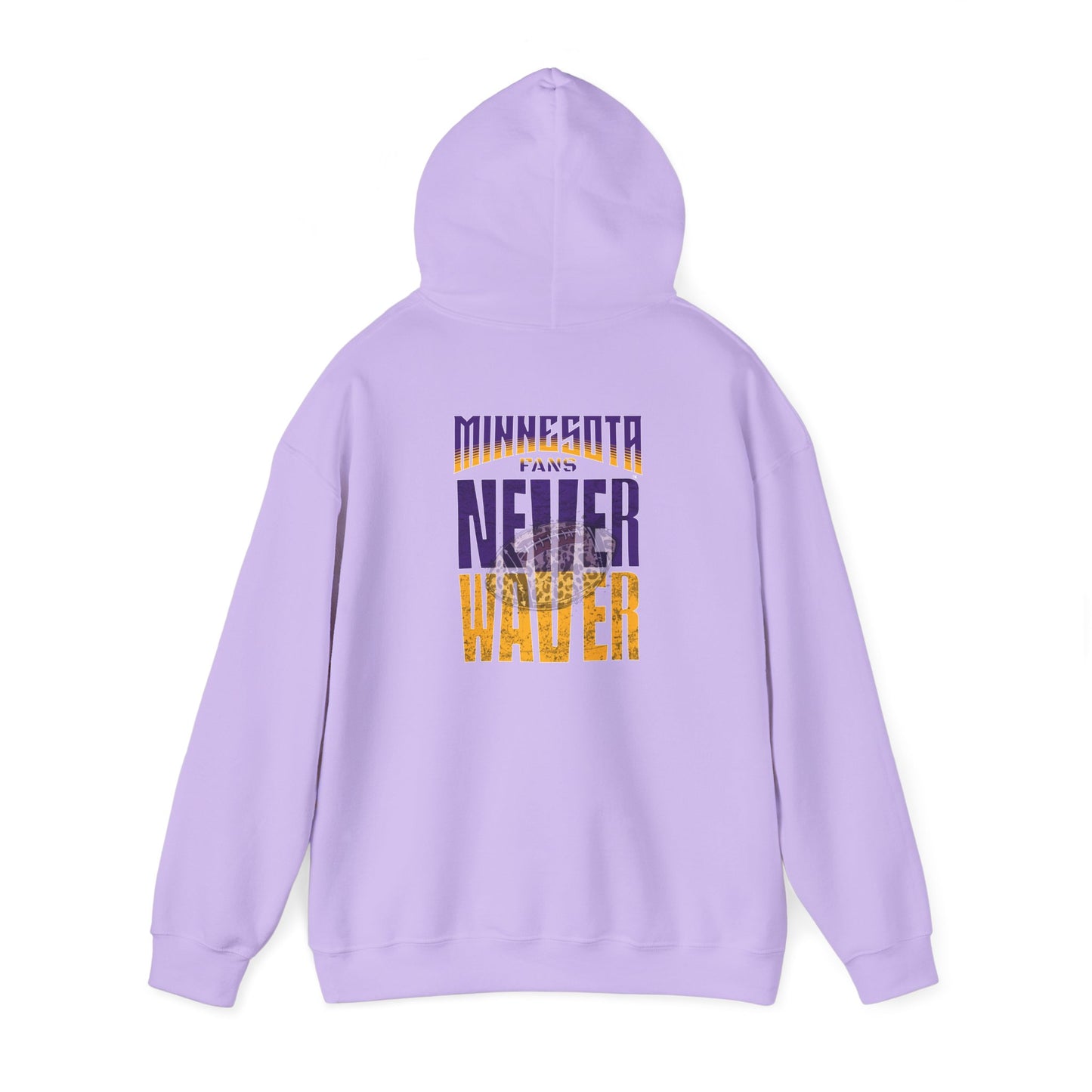 Minnesota Fans Never Waver w Leopard Football Unisex Heavy Blend™ Hooded Sweatshirt - Never Waver Design - Never Waver
