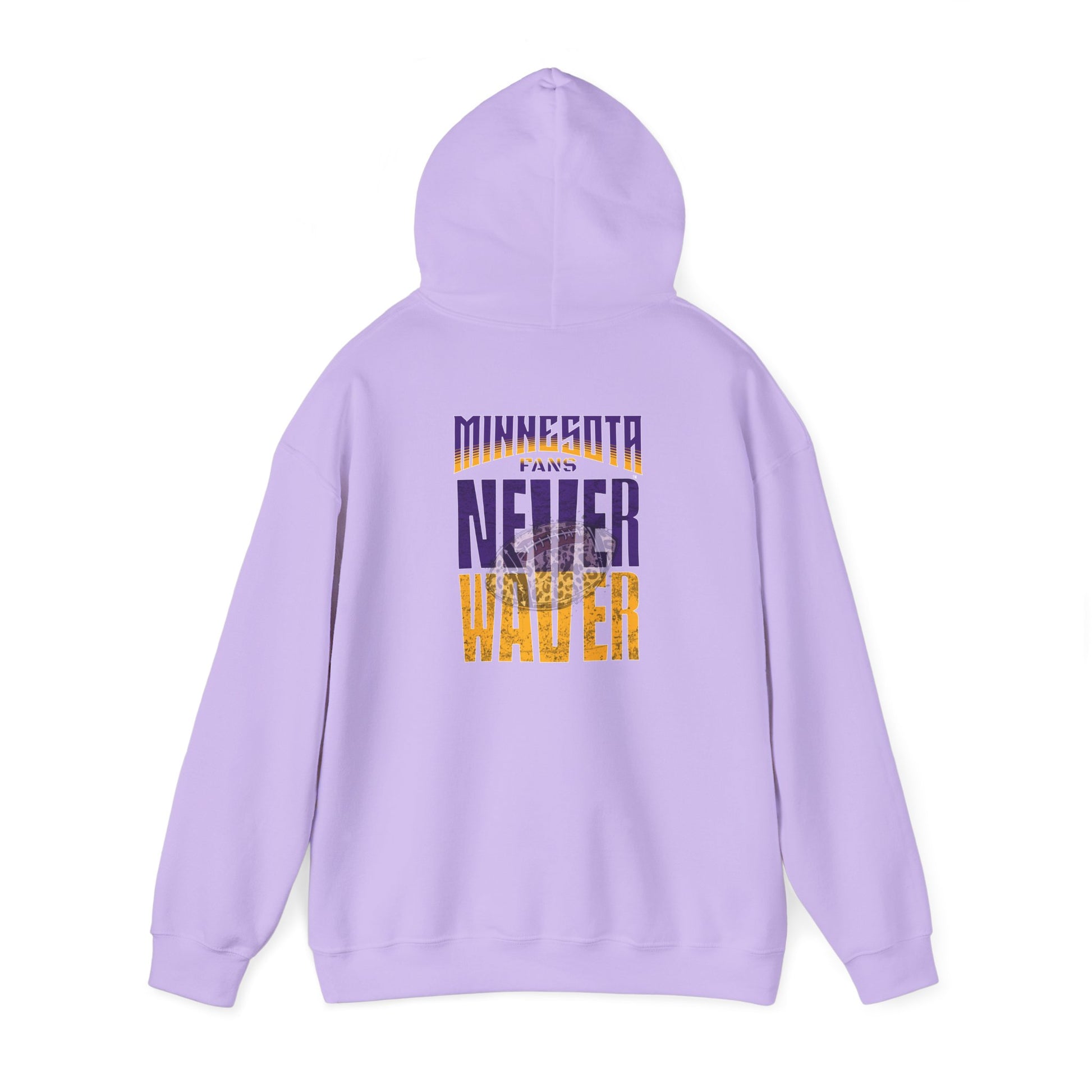 Minnesota Fans Never Waver w Leopard Football Unisex Heavy Blend™ Hooded Sweatshirt - Never Waver Design - Never Waver