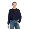 Never Waver Just A Mom Trying Not to Raise A&&holes Women's Cropped Fleece Pullover - Never Waver