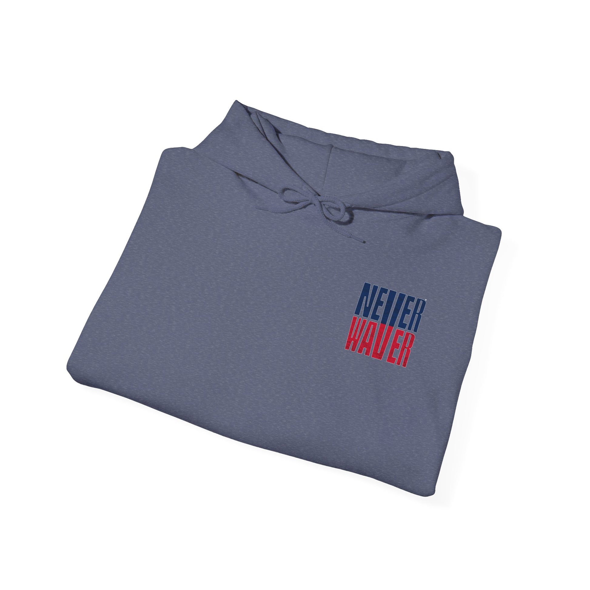 Unisex Heavy Blend™ Hooded Sweatshirt - New England Fans Never Waver w Leopard football - Never Waver