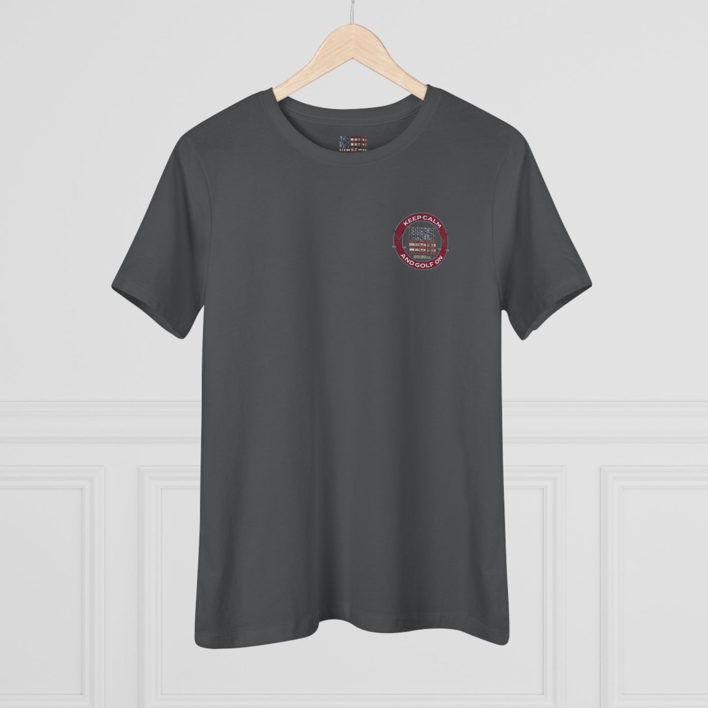 Keep Calm Never Waver and Golf On Women's Cotton Tee - Never Waver