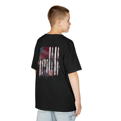 Never Waver Trump Fist Pump W Jesus Protection Kids Heavy Cotton™ Tee - Never Waver