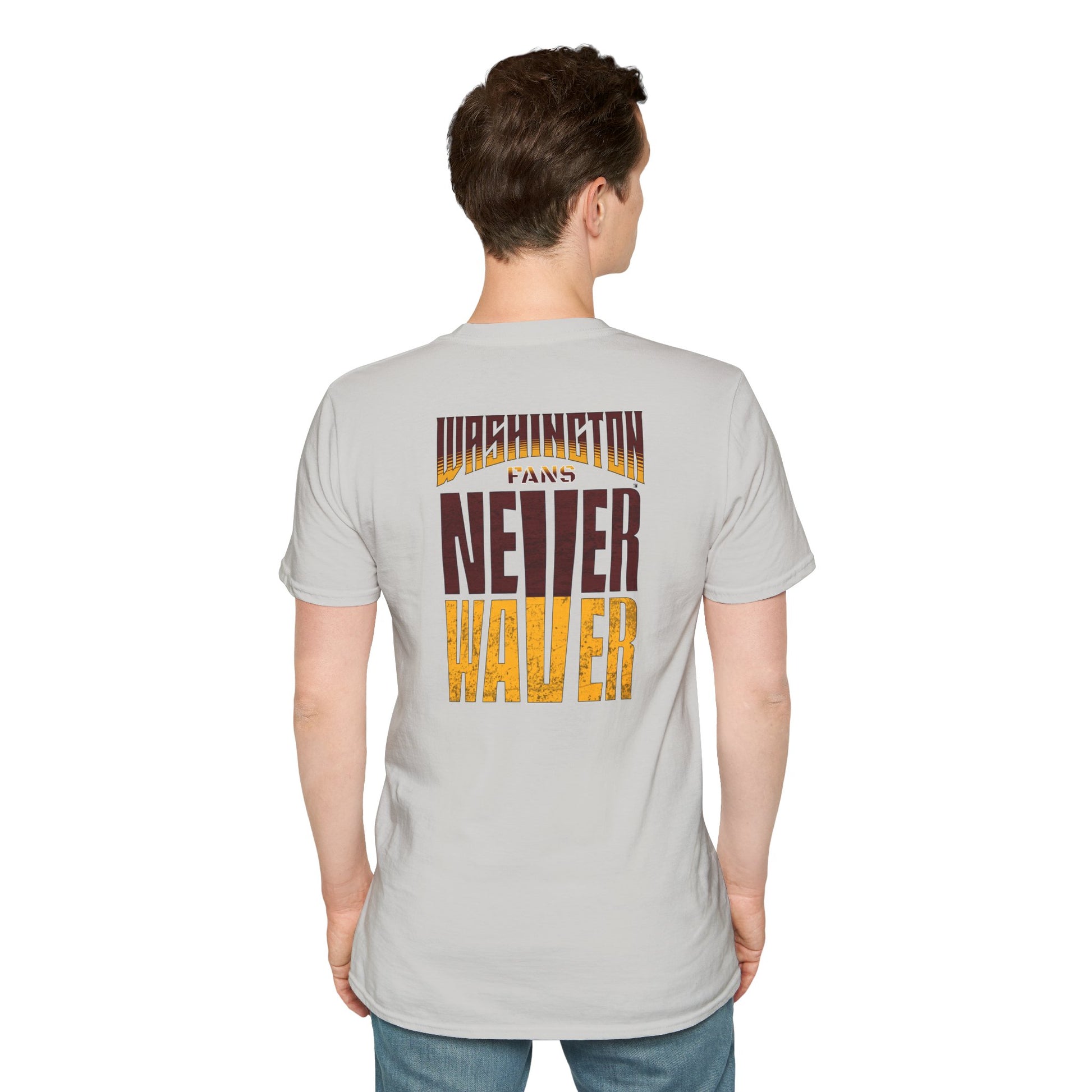 Washington Fans Never Waver Unisex Softstyle T-Shirt - Never Waver