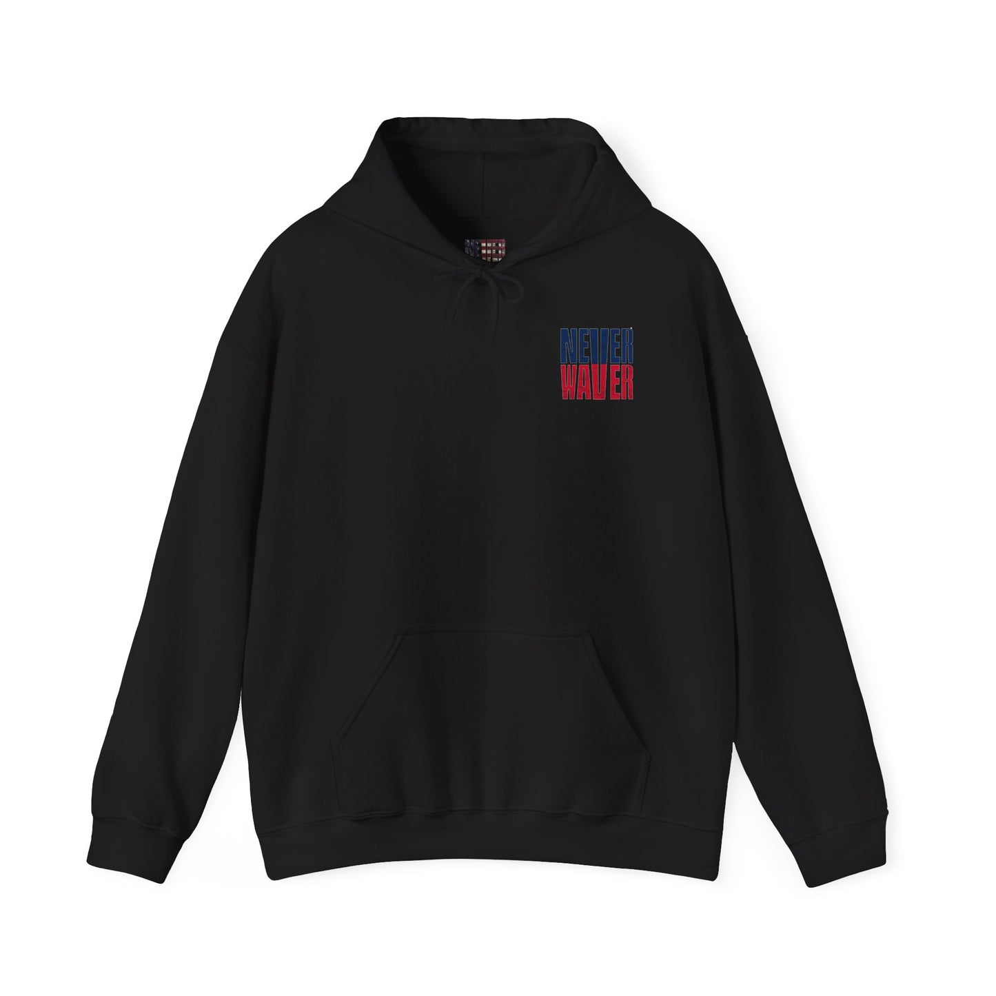 Unisex Heavy Blend™ Hooded Sweatshirt - New England Fans Never Waver w Leopard football - Never Waver