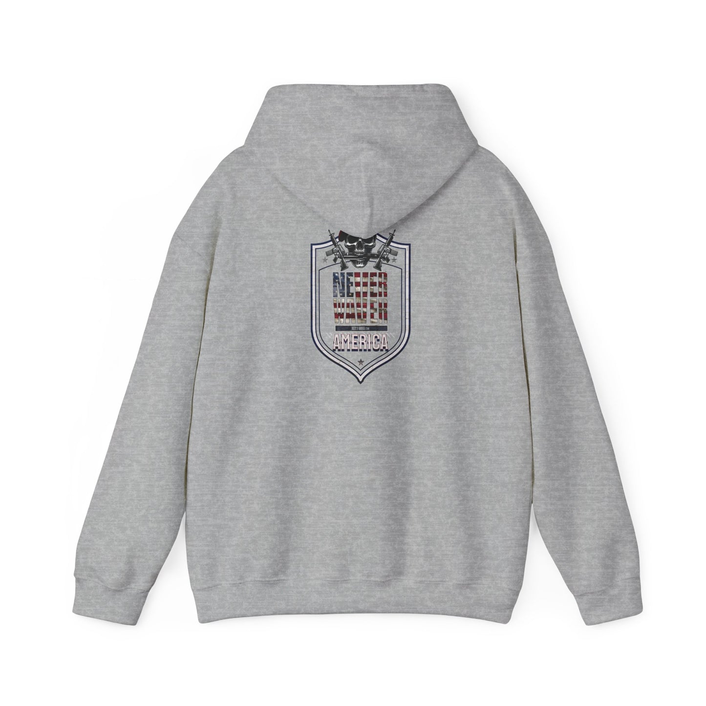 Never Waver Unisex Hooded Sweatshirt - Cozy Casual Wear for Everyday Comfort - Never Waver