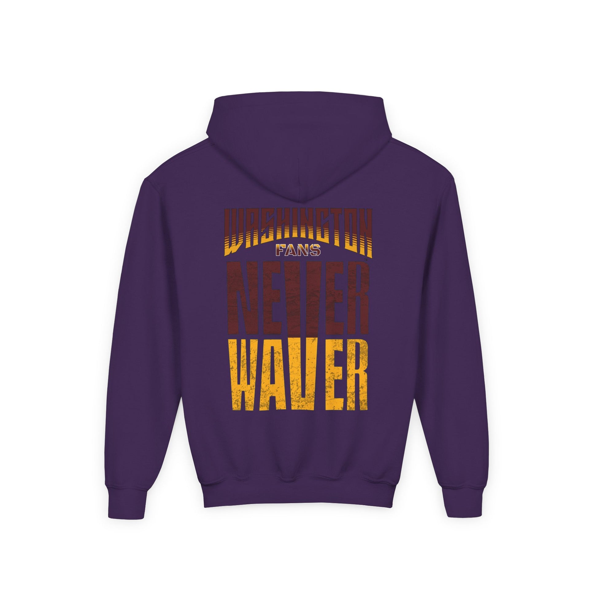 Washington Fans Never Waver Youth Heavy Blend Hooded Sweatshirt - Never Waver