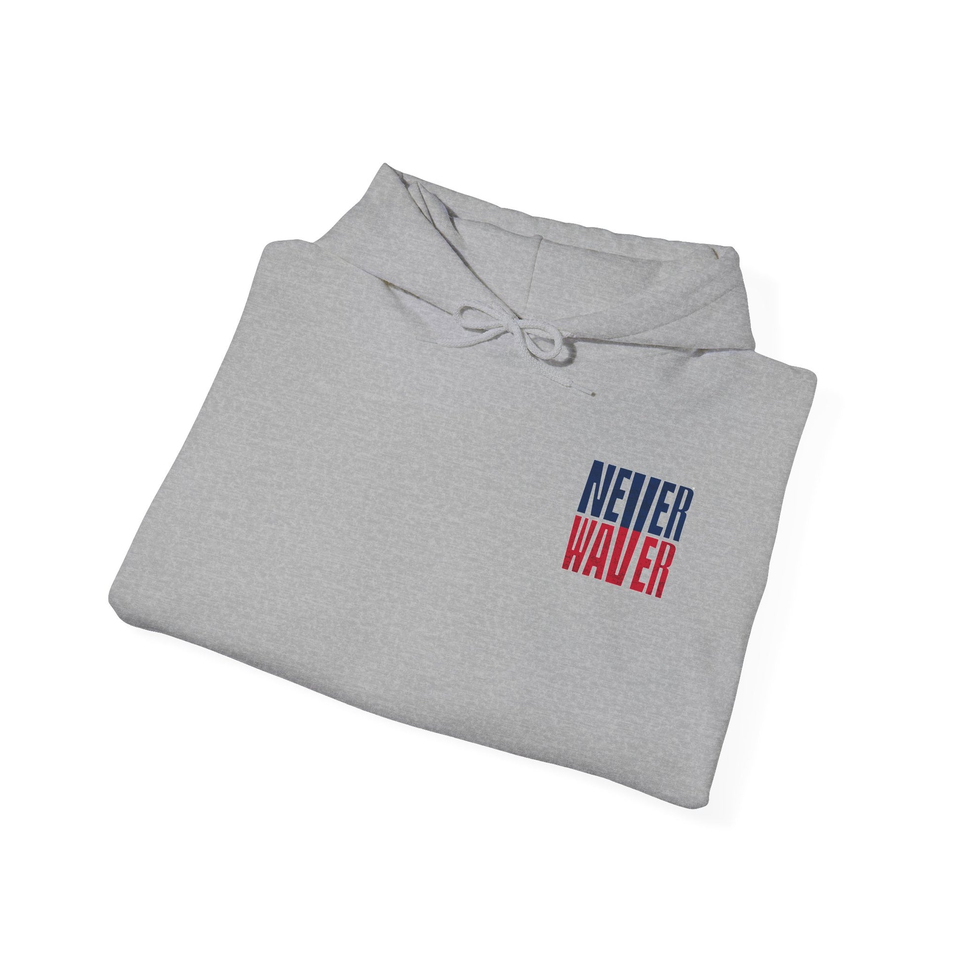 Unisex Heavy Blend™ Hooded Sweatshirt - New England Fans Never Waver w Leopard football - Never Waver