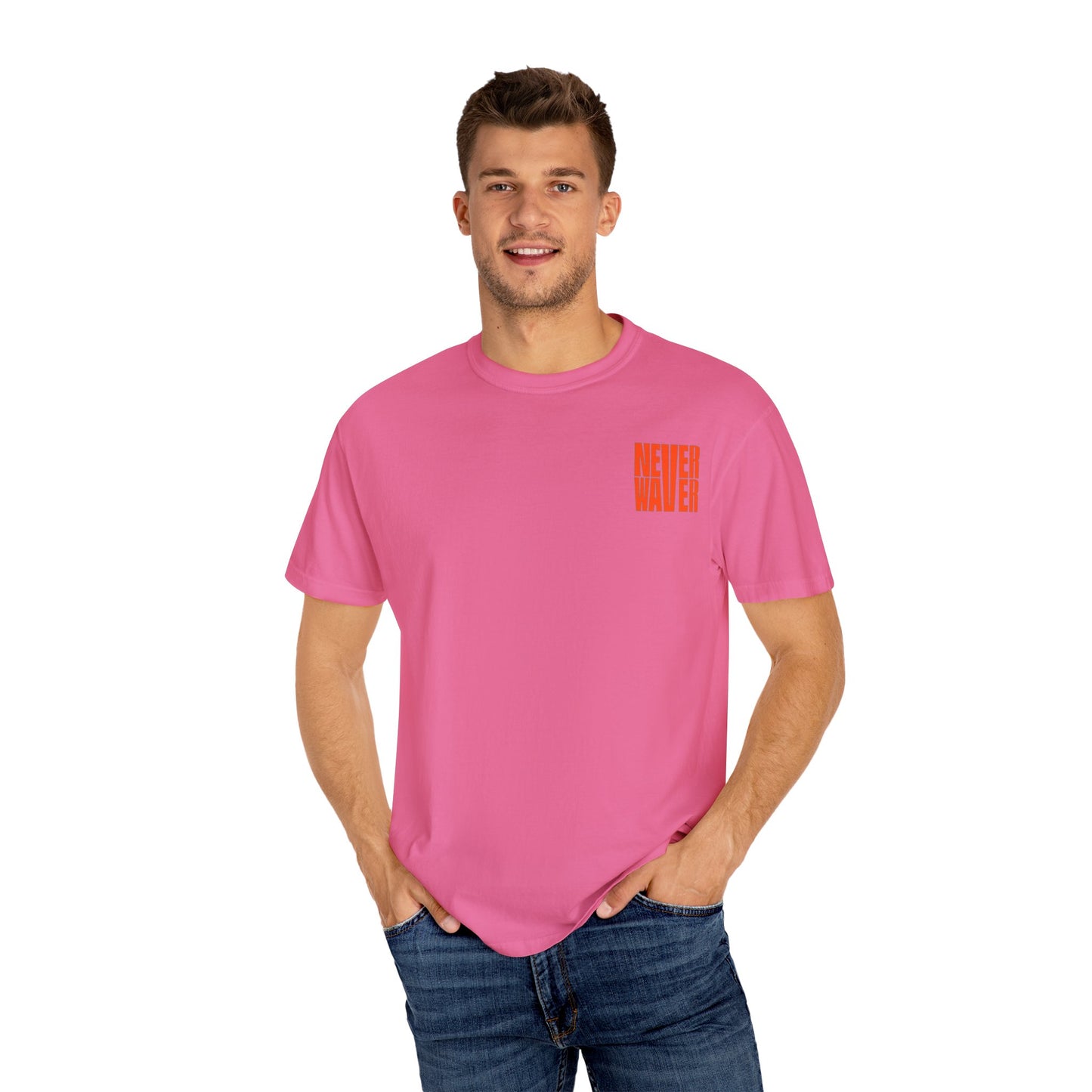 Unisex Garment-Dyed T-Shirt - 'Never Waver Oh Honey I am that Mom' Design - Never Waver