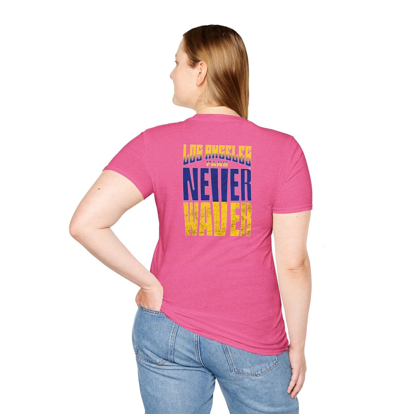 Los Angeles Fans Never Waver Unisex Softstyle T-Shirt - Never Waver