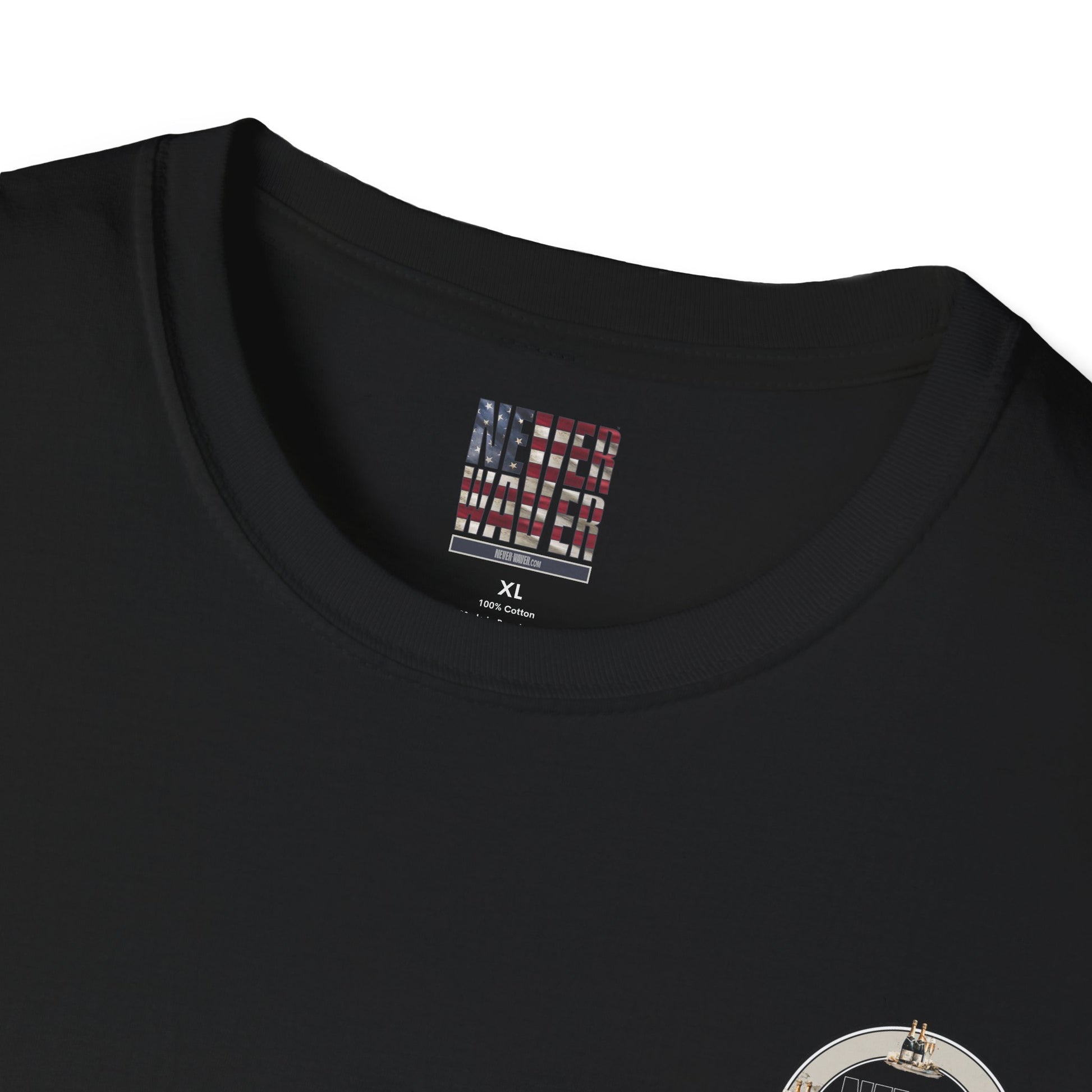 Never Waver Champagne Made Me Do It? Unisex Soft style T-Shirt - Never Waver