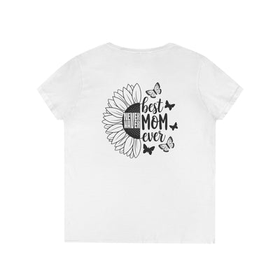 Never Waver Best Mom Ever V-Neck T-Shirt | Perfect Gift for Mother's Day | Casual Everyday Wear - Never Waver