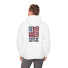 Unisex Heavy Blend™ Hooded Sweatshirt - Never Waver Crew with  American Flag Design - Never Waver