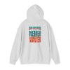 Unisex Heavy Blend™ Hooded Sweatshirt -Miami Fans  NEVER WAVER w Leopard Football | Cozy Streetwear for Every Day - Never Waver