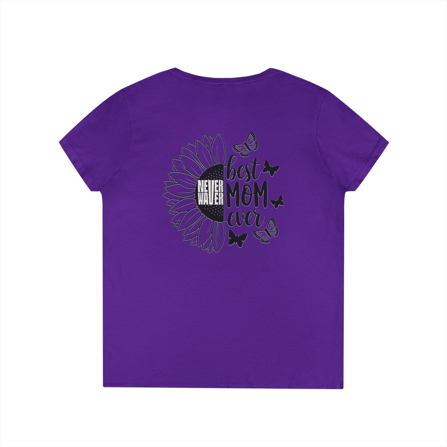Never Waver Best Mom Ever V-Neck T-Shirt | Perfect Gift for Mother's Day | Casual Everyday Wear - Never Waver
