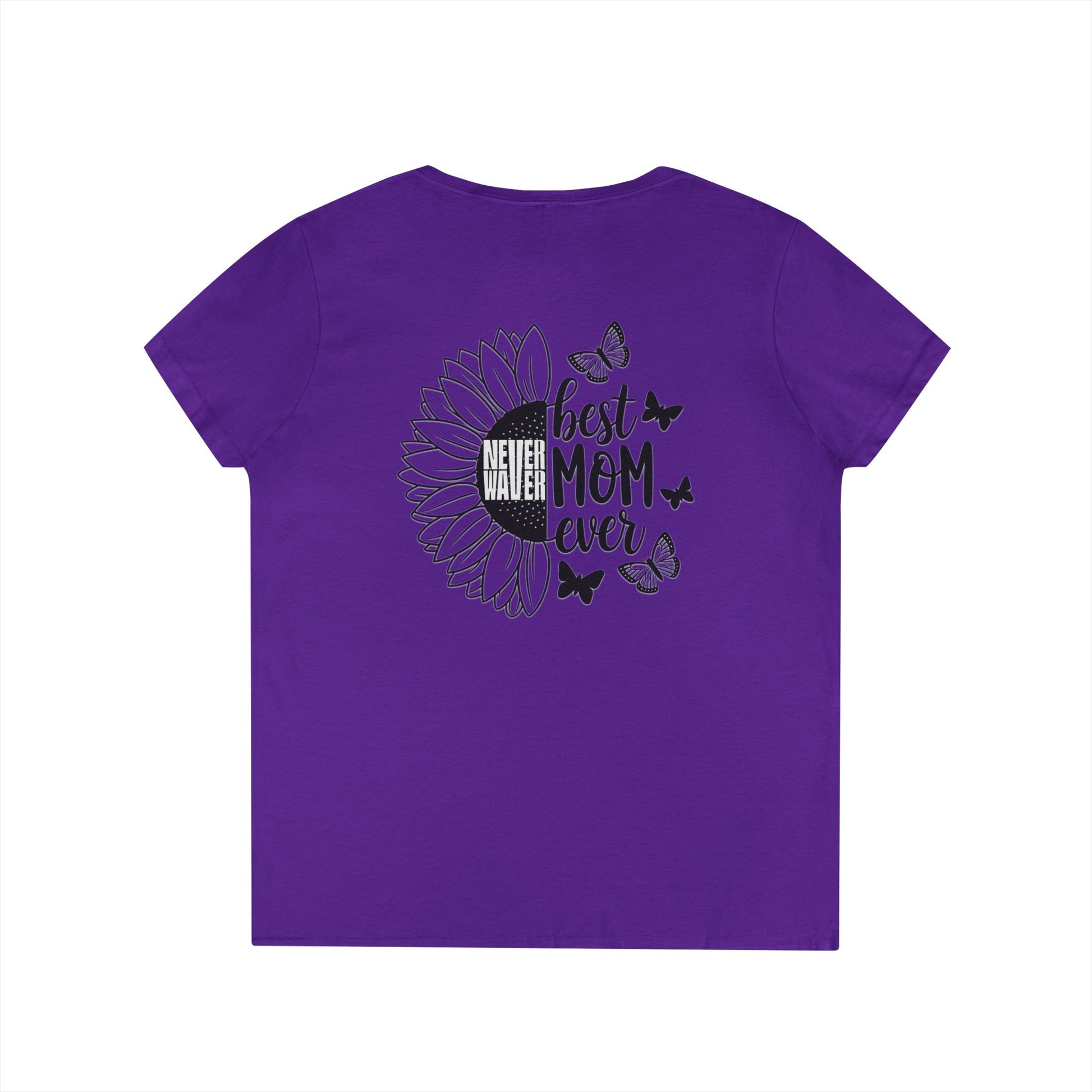 Never Waver Best Mom Ever V-Neck T-Shirt | Perfect Gift for Mother's Day | Casual Everyday Wear - Never Waver