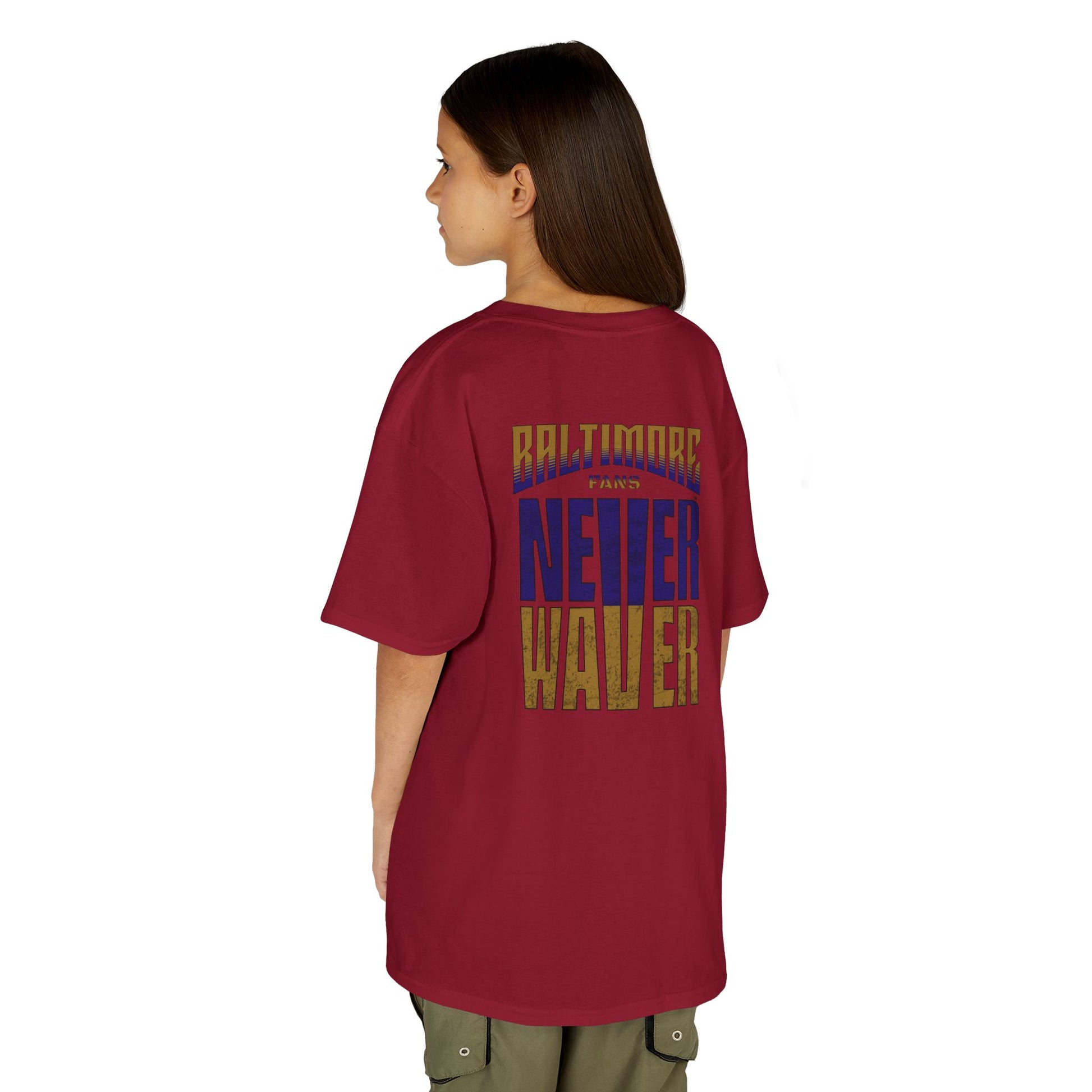 Baltimore Fans Never Waver Kids Heavy Cotton™ Tee - Never Waver