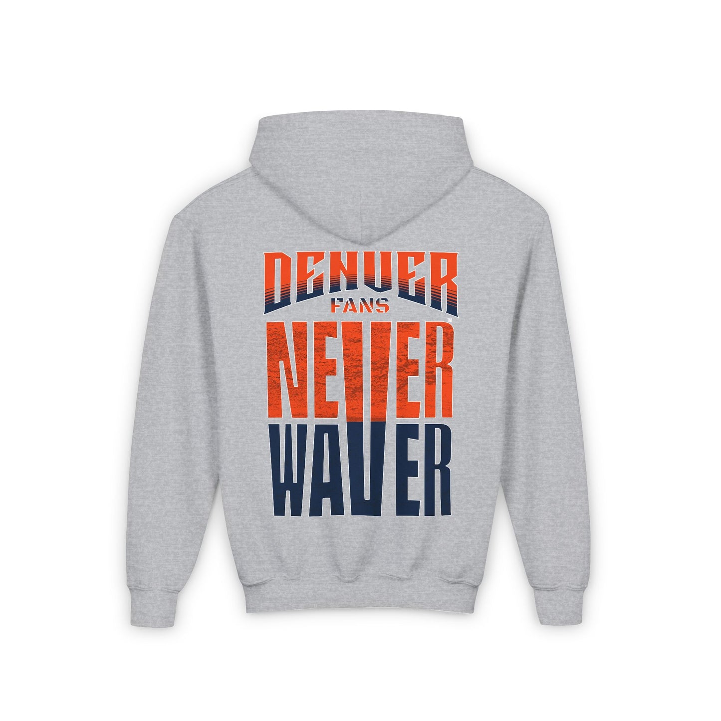 Denver Fans Never Waver Youth Heavy Blend Hooded Sweatshirt - Never Waver