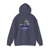 Never Waver Always Back the Blue Hooded Sweatshirt - Unisex Heavy Blend™ - Never Waver
